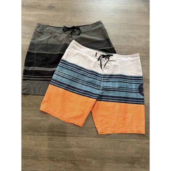 Men's Board Shorts Size 38 Hurley Volcom Swim Trunks Unlined - Picture 1 of 11
